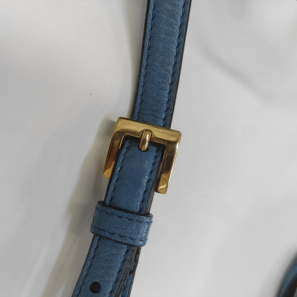 Calfskin Shoulder Bag Blue