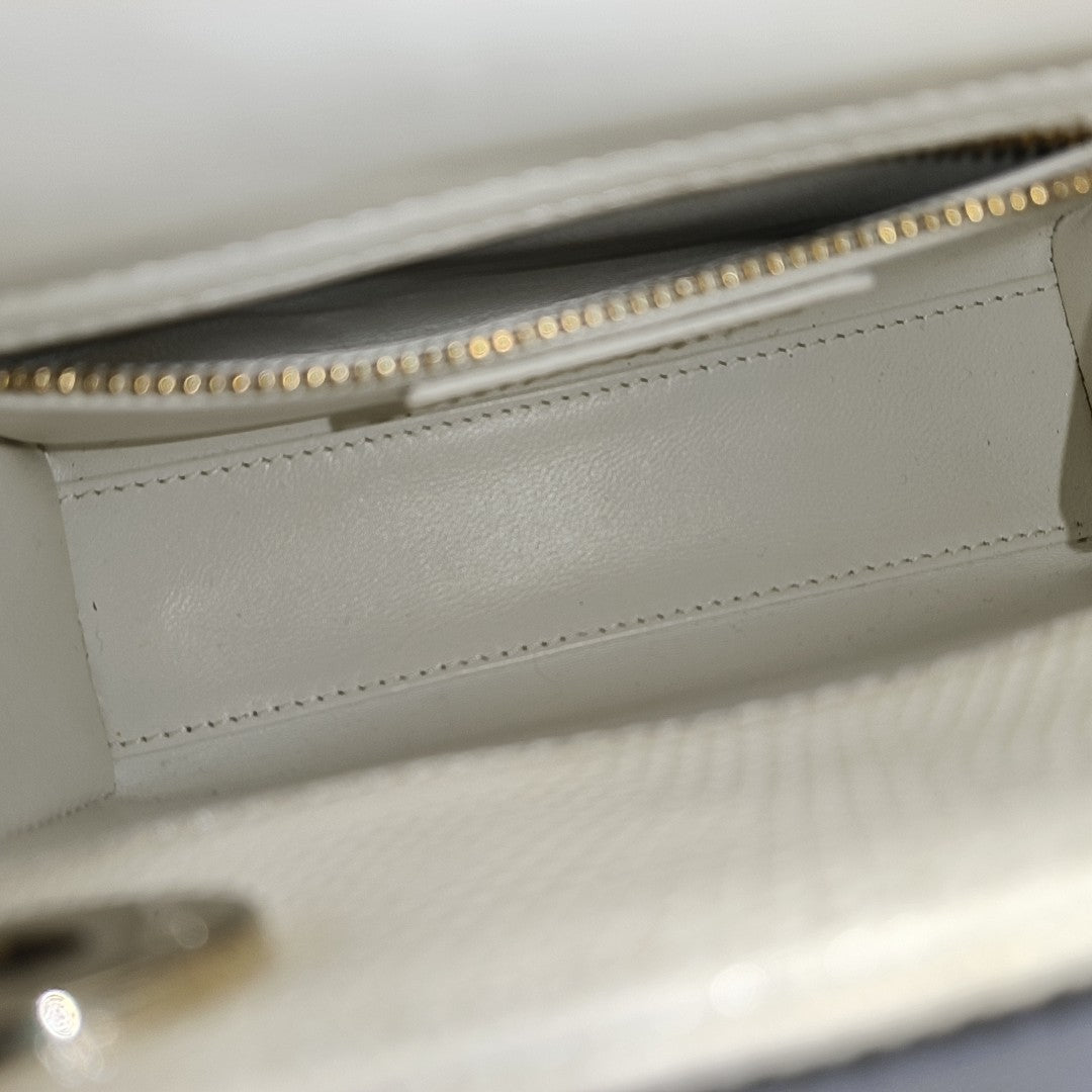 Lady Dior Mini Lizard Yellow