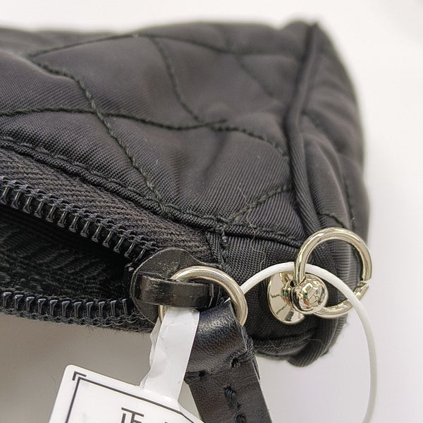 Quilted Nylon Clutch Black