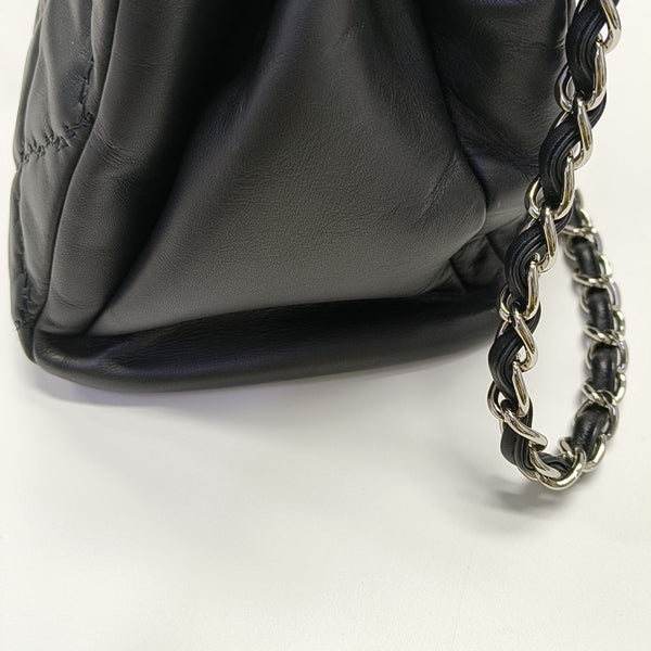 Quilted Calfskin Shoulder Bag Black