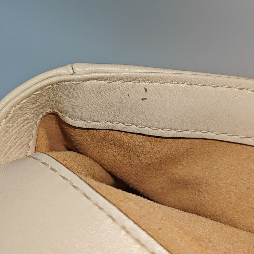GG Marmont Mini Quilted Calfskin White