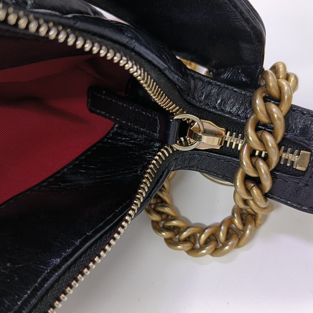 Quilted Calfskin Shoulder Bag Black