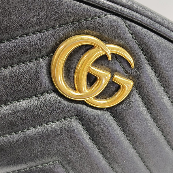 GG Marmont Super Mini Quilted Calfskin Black