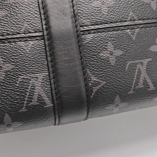 KEEPALL Monogram Coated Canvas Black