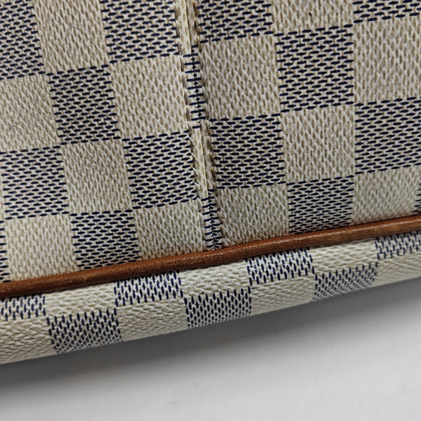 STRESA Damier Azur Coated Canvas White