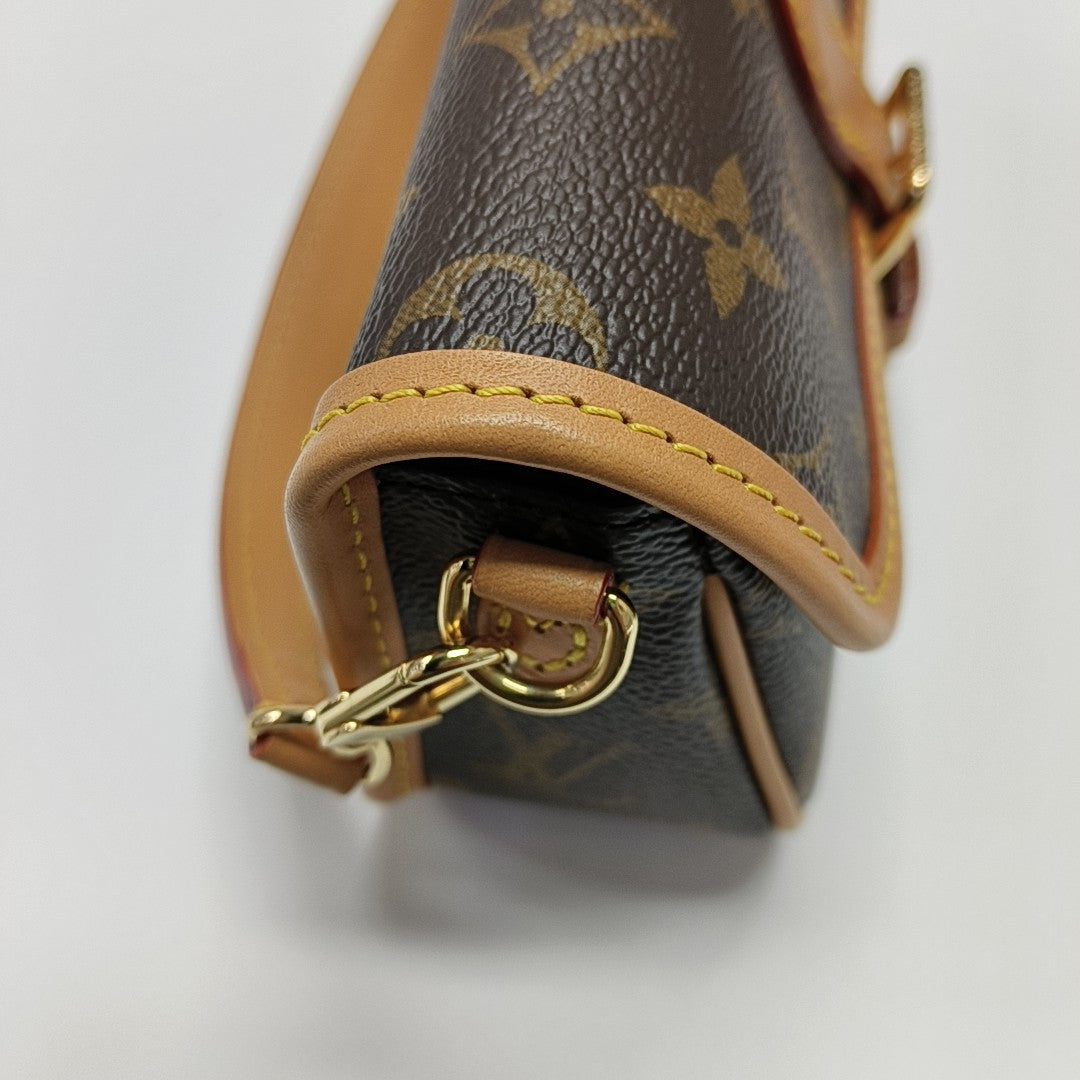 DIANE Nano Monogram Coated Canvas Brown