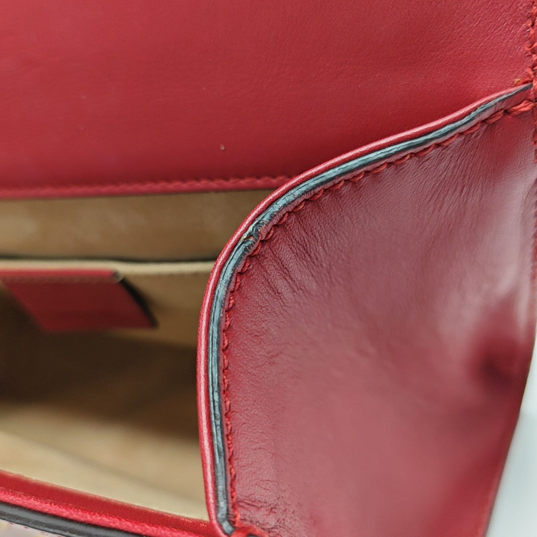 Padlock Small Calfskin Red