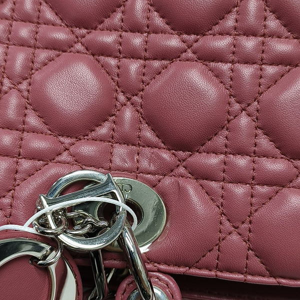 Lady Dior Large Cannage Lambskin Red
