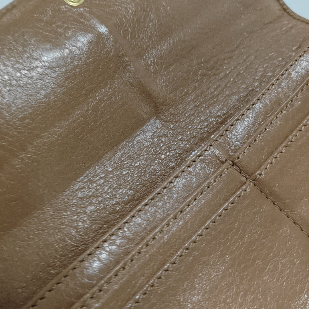 Lily Calfskin Brown Wallet