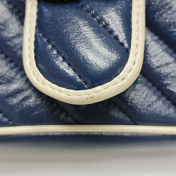 GG Marmont Medium Quilted Calfskin Blue