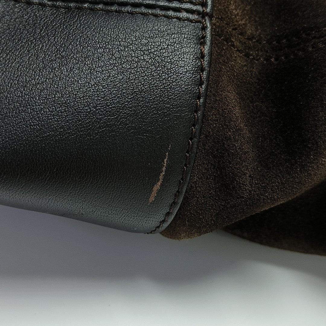 Suede Shoulder Bag Brown