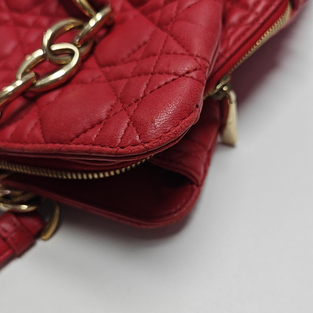 Dior Soft Cannage Lambskin Red