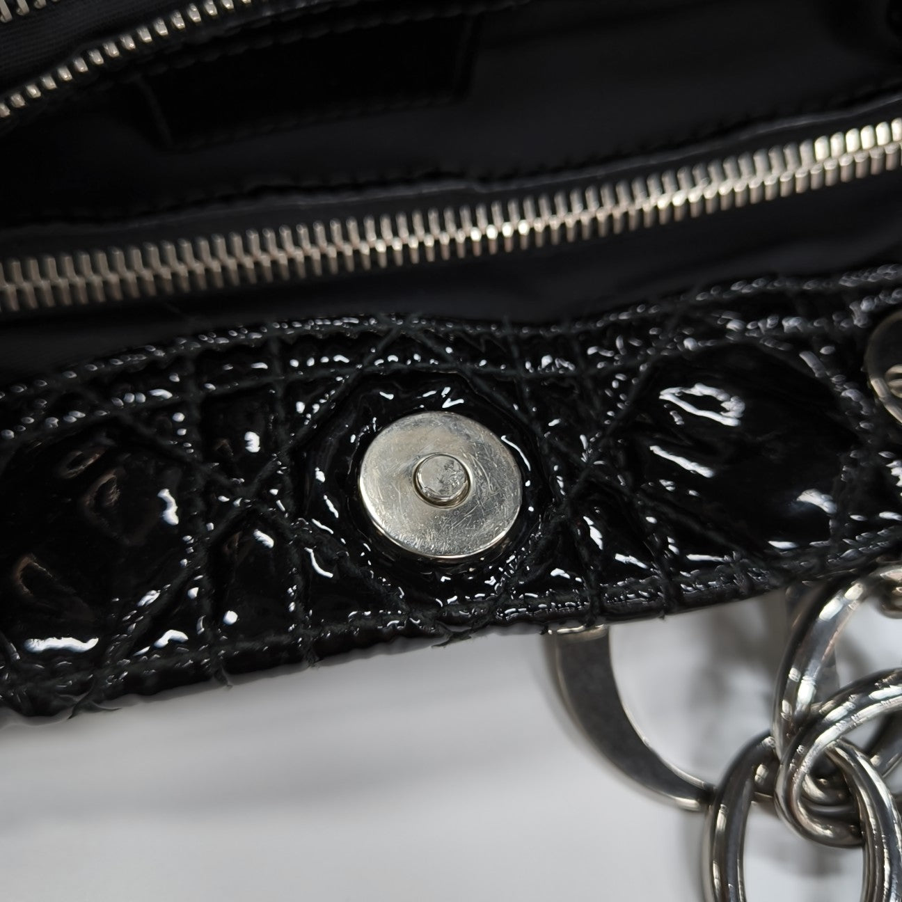 Dior Soft Cannage Patent Leather Black