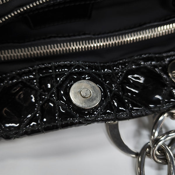 Dior Soft Cannage Patent Leather Black