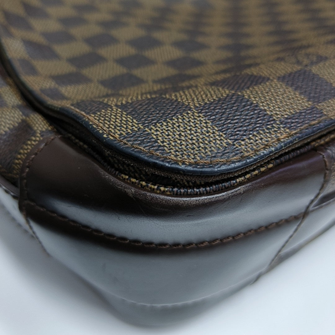 BASTILLE Damier Ebene Coated Canvas Brown