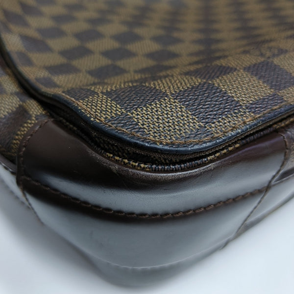 BASTILLE Damier Ebene Coated Canvas Brown