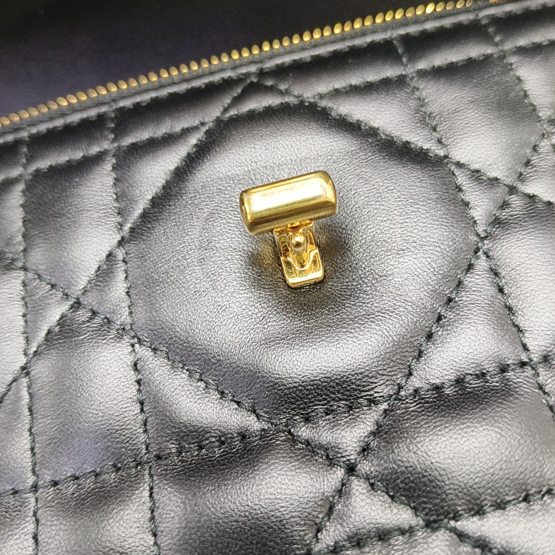 Miss Caro Mini Cannage Lambskin Black