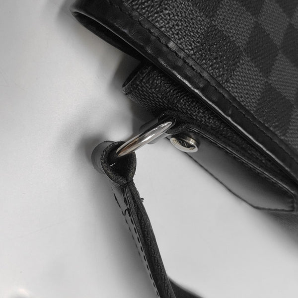 DISTRICT GM Damier Graphite Coated Canvas Black