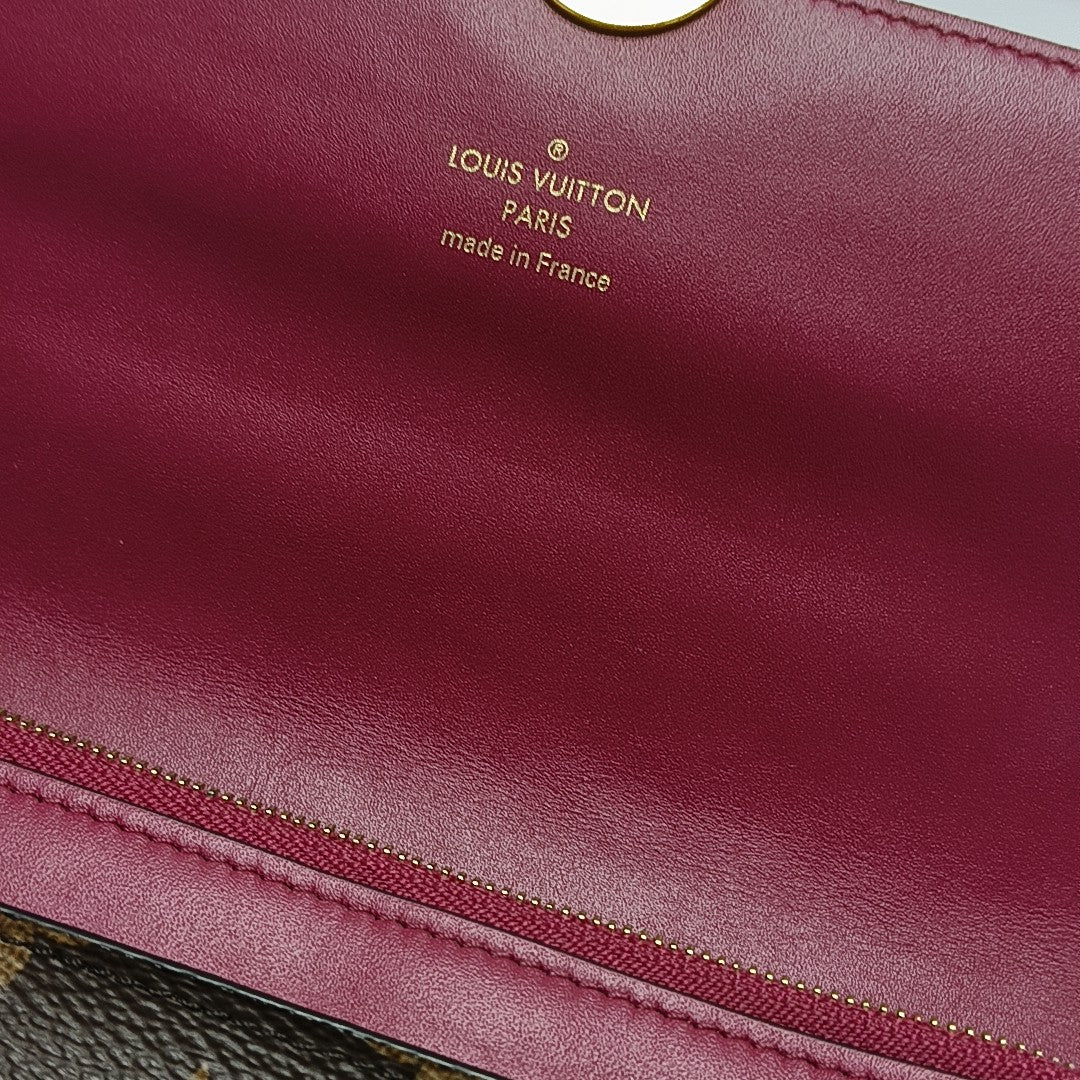 FLORE Monogram Coated Canvas Brown