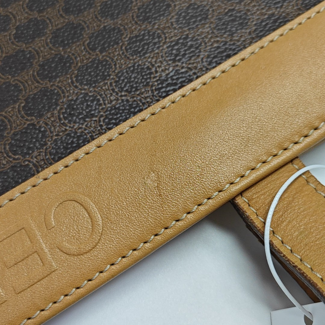 Coated Canvas Tote Bag Brown