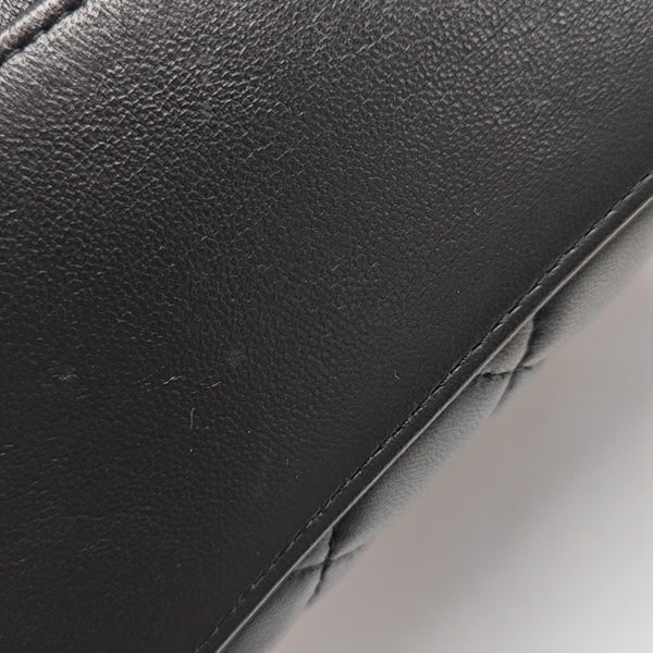 Quilted Lambskin Shoulder Bag Black