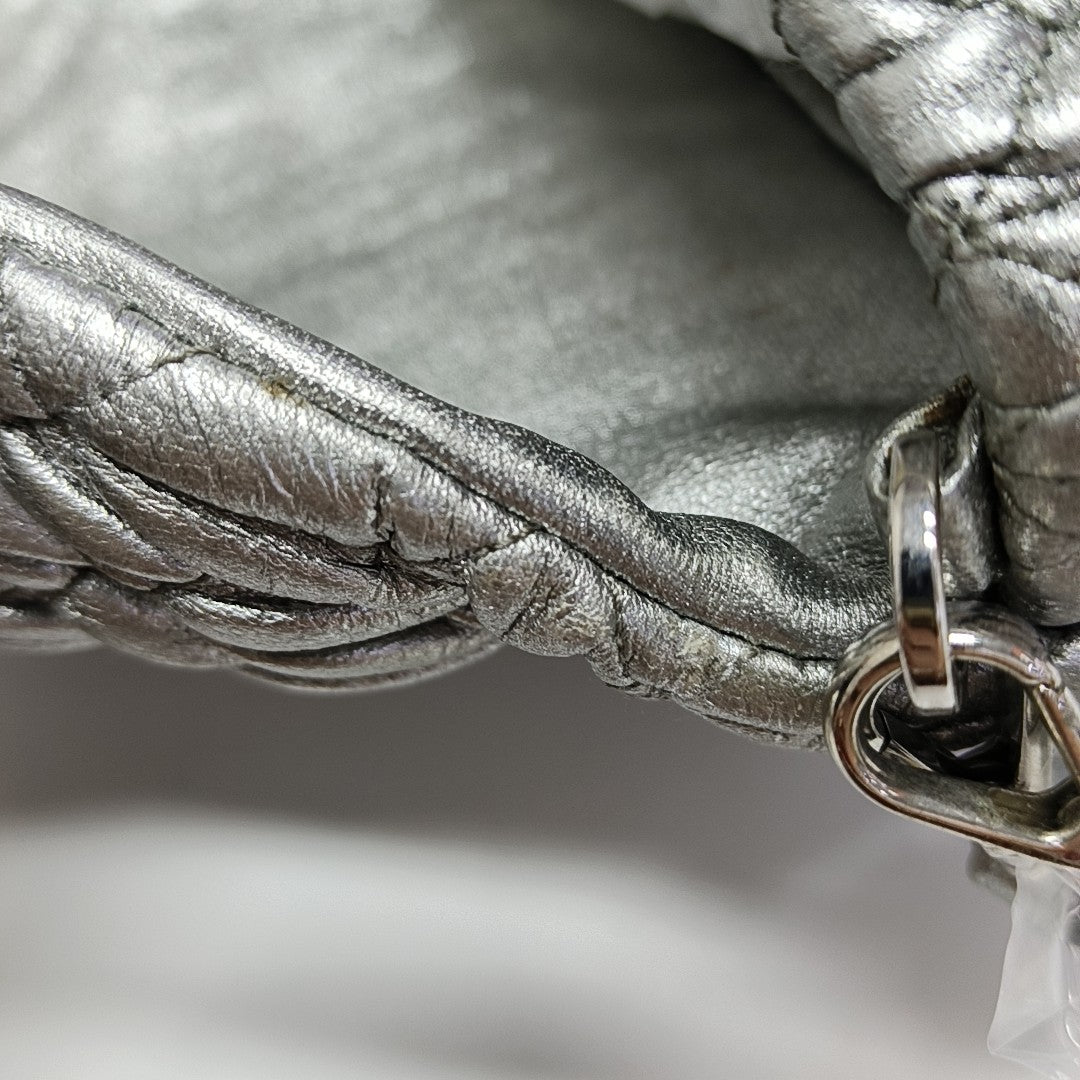Crystal Quilted Lambskin Silver