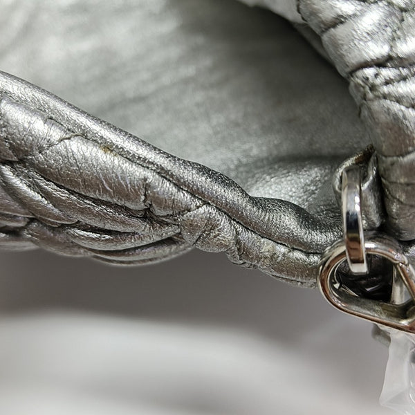 Crystal Quilted Lambskin Silver