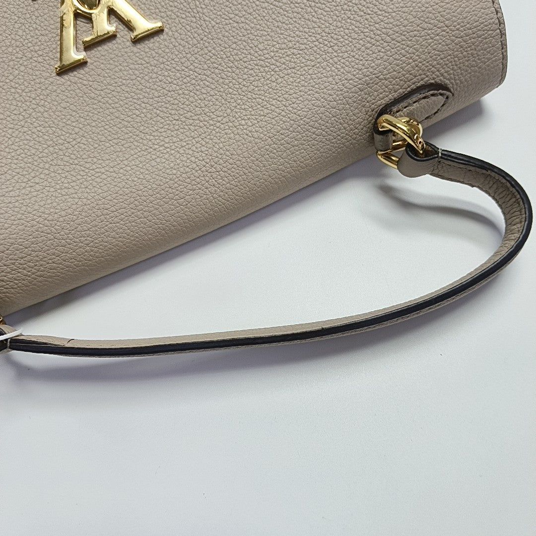 Calfskin Shoulder Bag Beige