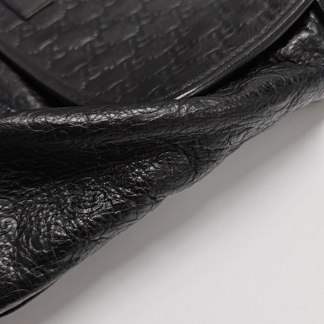 Ligne Shima Monogram Calfskin Black