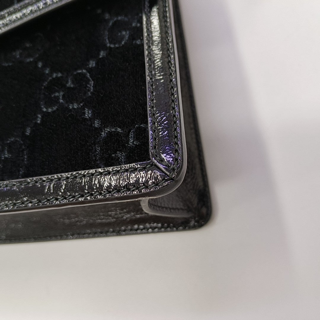 Sylvie Small Monogram Velvet Black