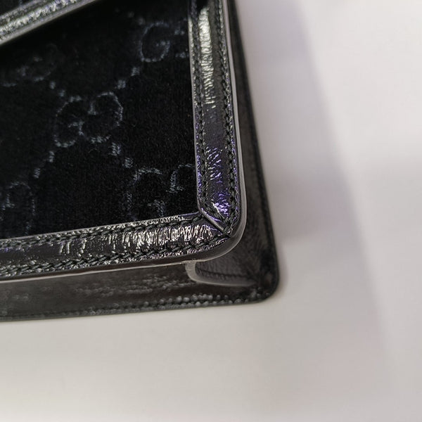 Sylvie Small Monogram Velvet Black