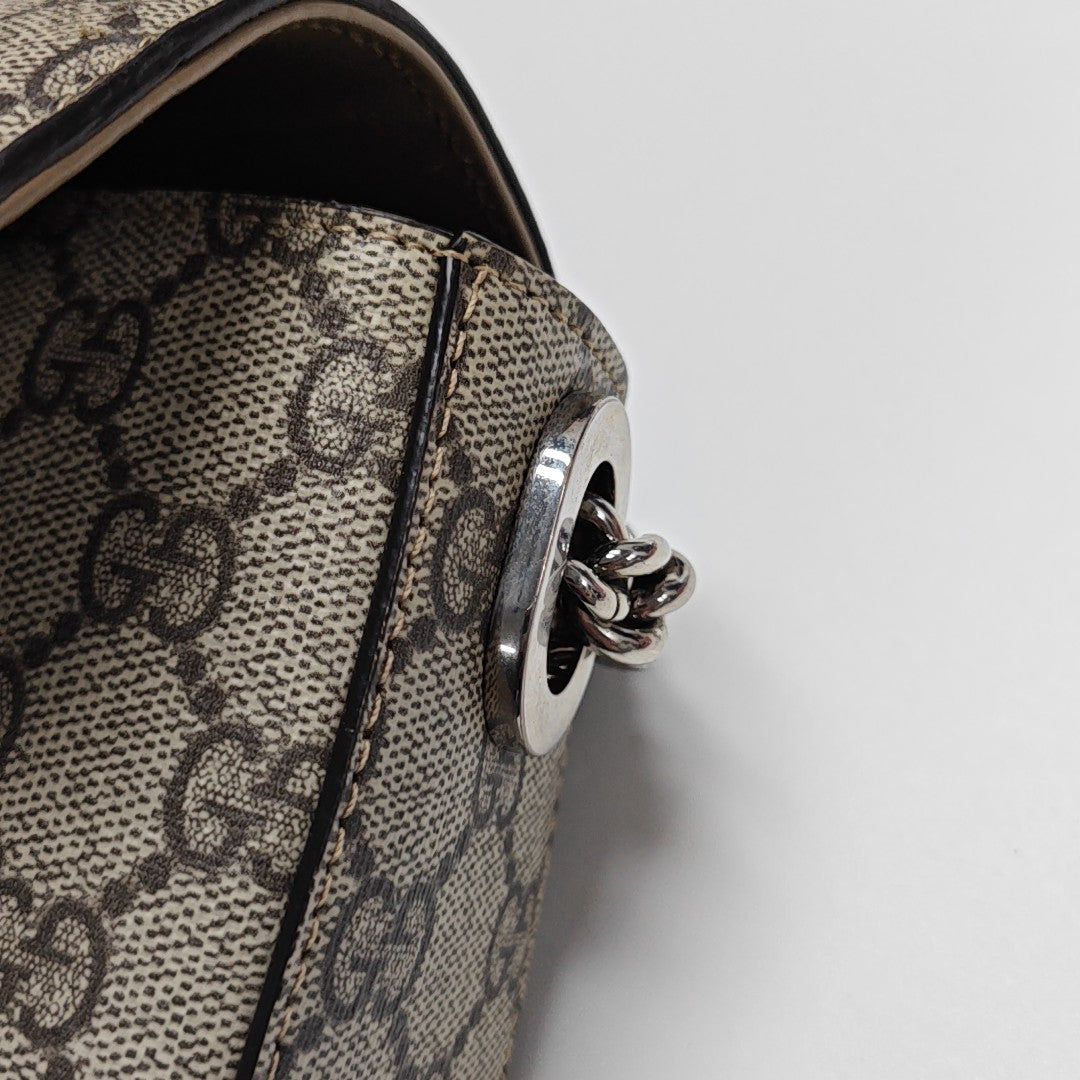 Monogram Coated Canvas Shoulder Bag Gray