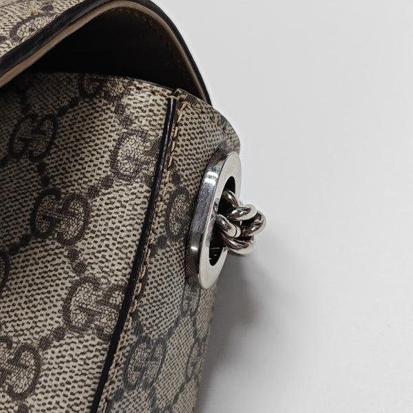 Monogram Coated Canvas Shoulder Bag Gray