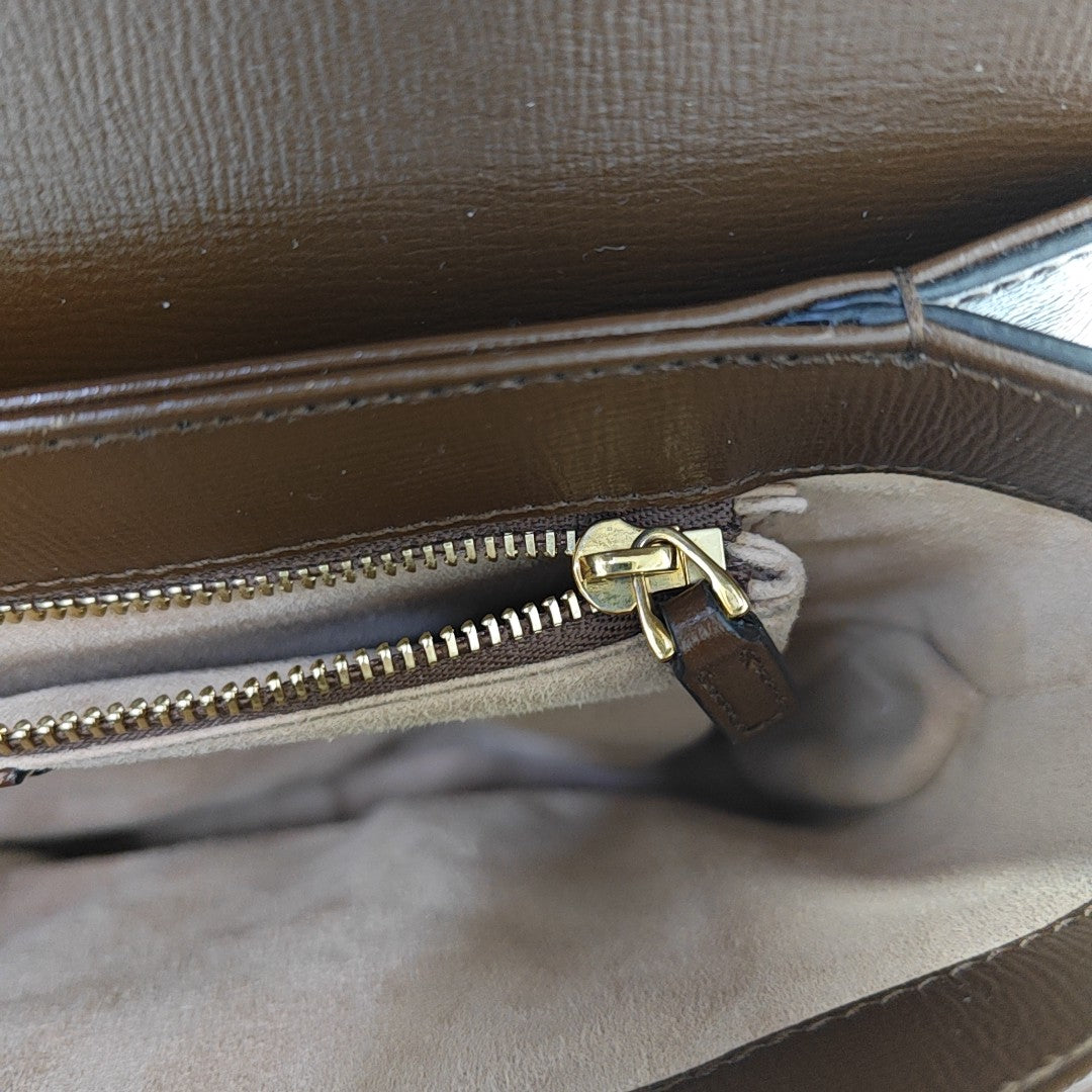 Horsebit 1955 Medium Monogram Coated Canvas Beige