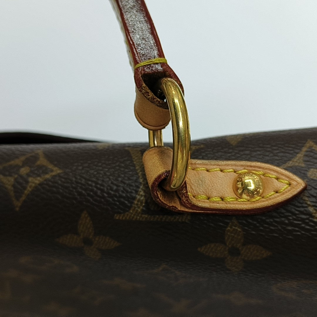 CLUNY MM Monogram Coated Canvas Brown