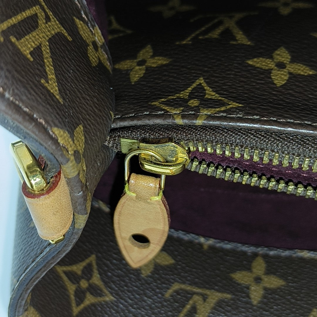 MONTAIGNE MM Monogram Coated Canvas Brown