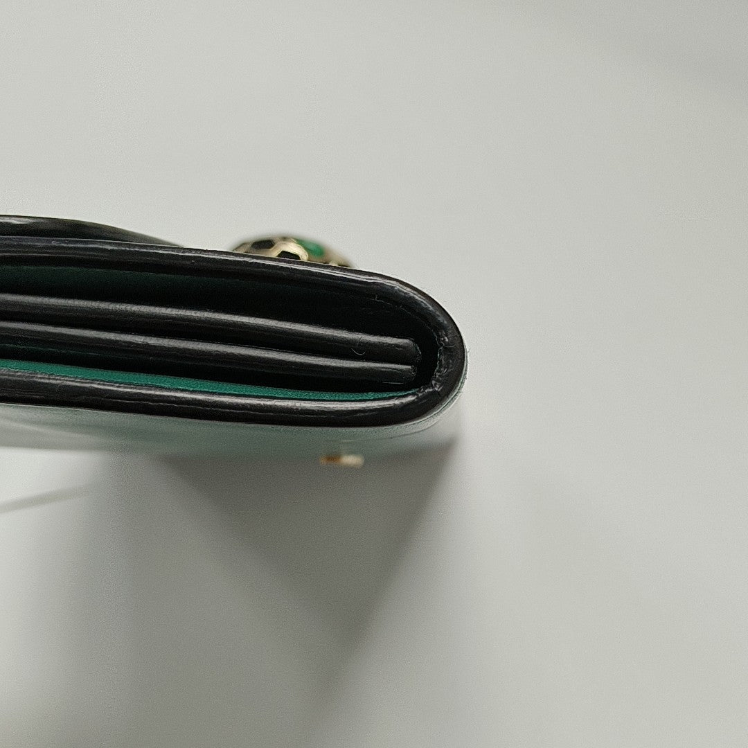 SERPENTI FOREVER Calfskin Green Wallet