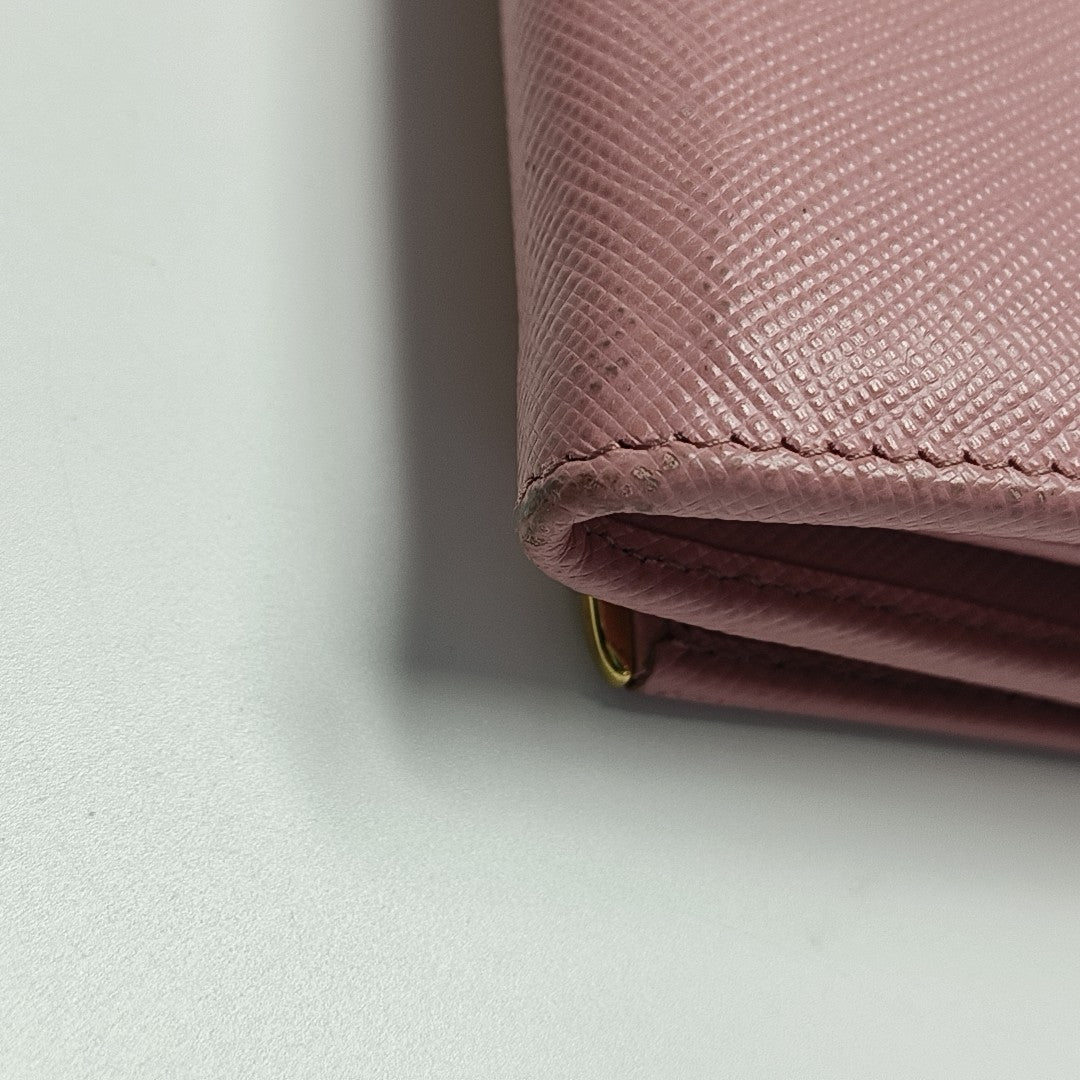 Saffiano Calfskin Wallet Pink