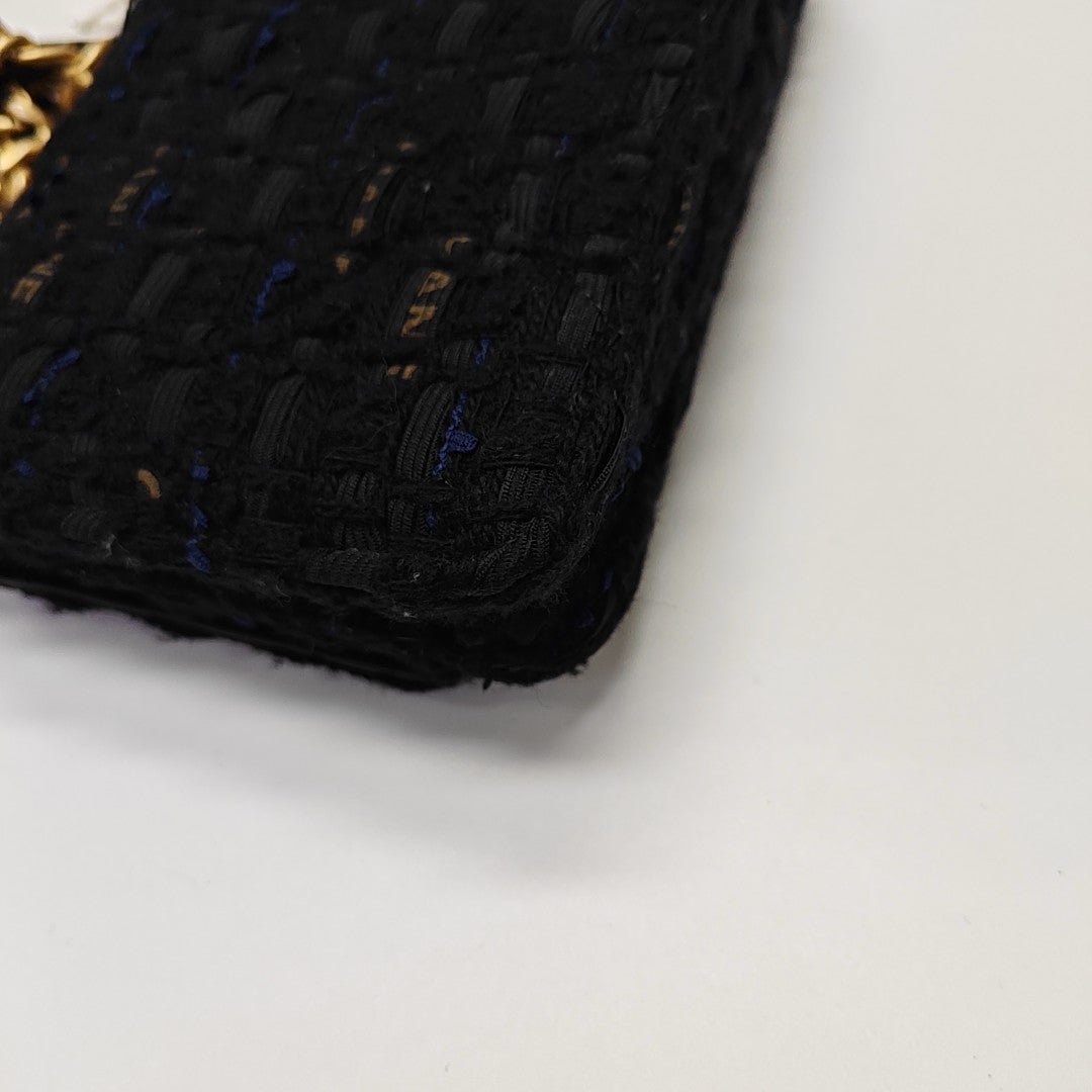 CHANEL 19 WOC Quilted Wool Black