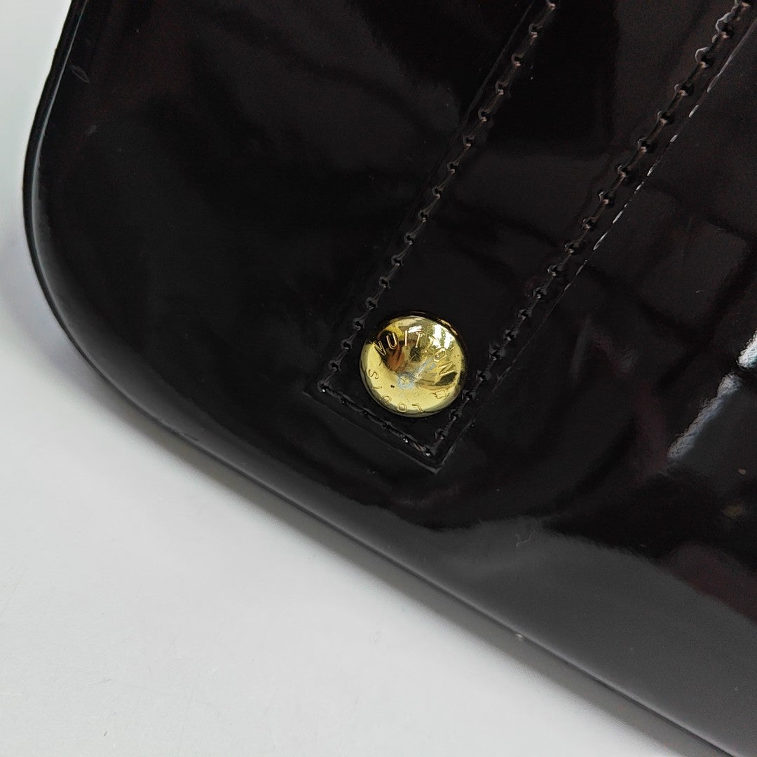 ALMA PM Monogram Patent Leather Brown