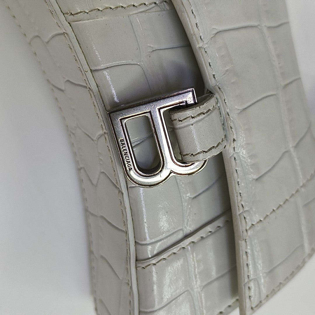 Hourglass Mini Calfskin White