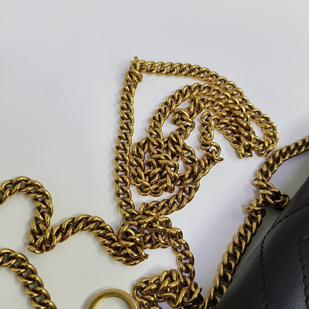 GG Marmont Mini Quilted Calfskin Black