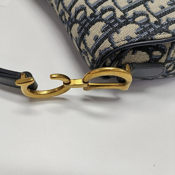 Saddle Mini Oblique Canvas Blue