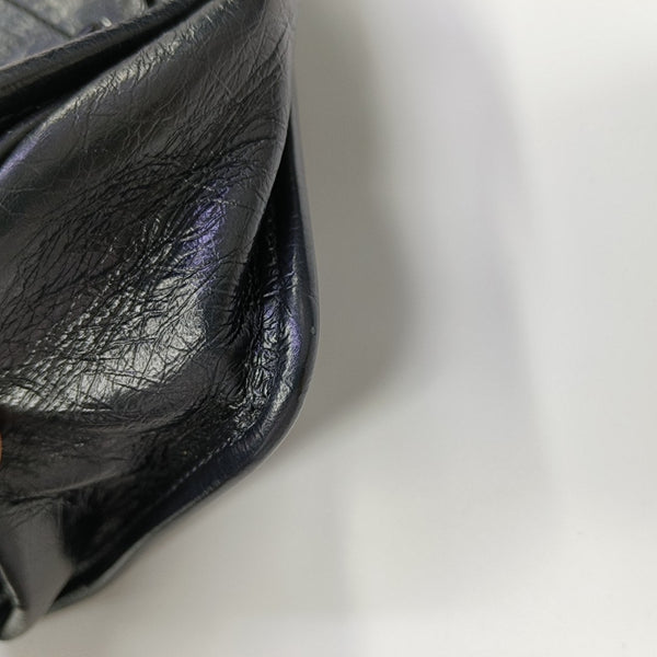 NIKI Mini Chevron, Quilted Calfskin Black