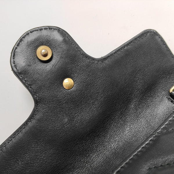GG Marmont Mini Quilted Calfskin Black