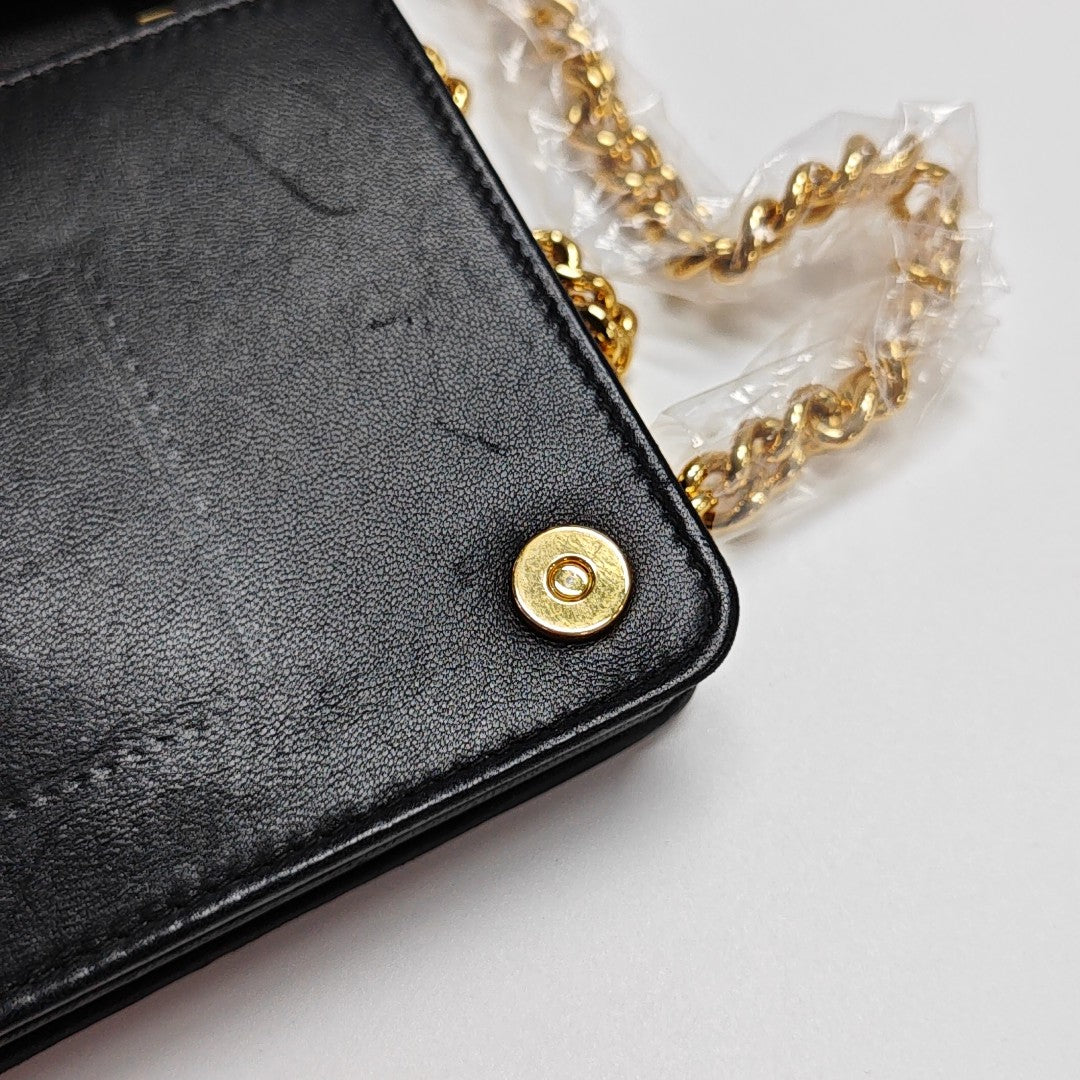 Matelassé Quilted Lambskin Black