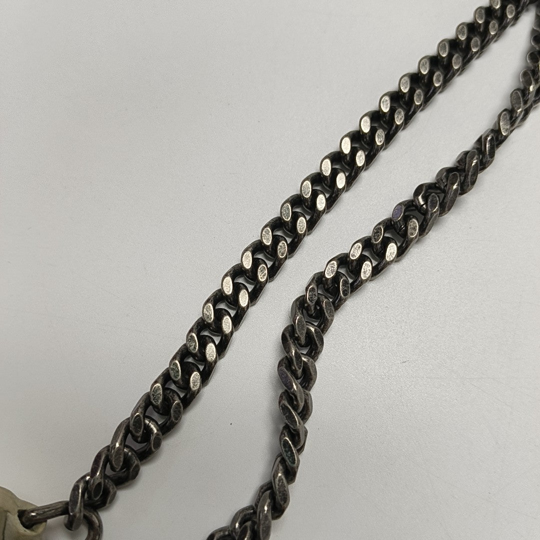 NIKI Small Chevron Calfskin Gray