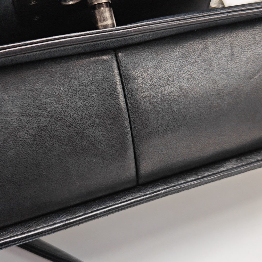 BOY CHANEL Medium Quilted Lambskin Black