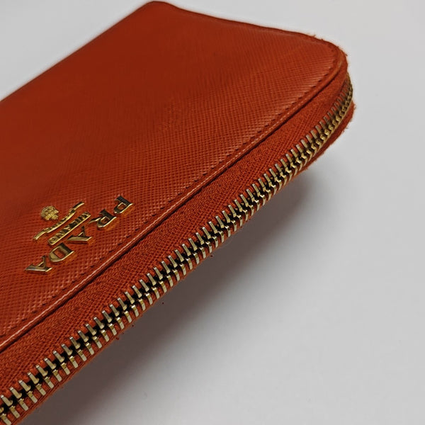 Saffiano Calfskin Wallet Orange