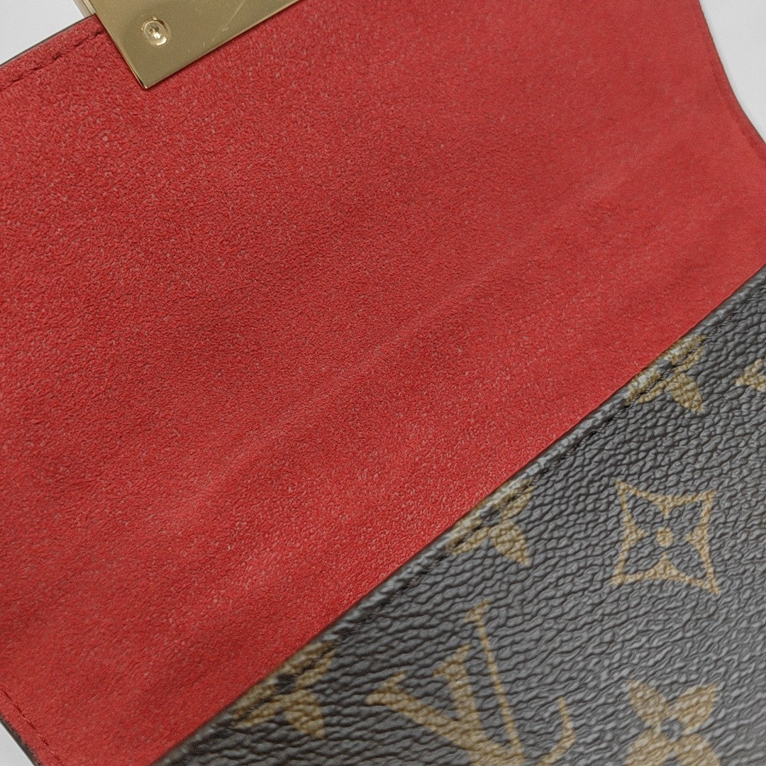LOCKY BB Monogram Coated Canvas Red